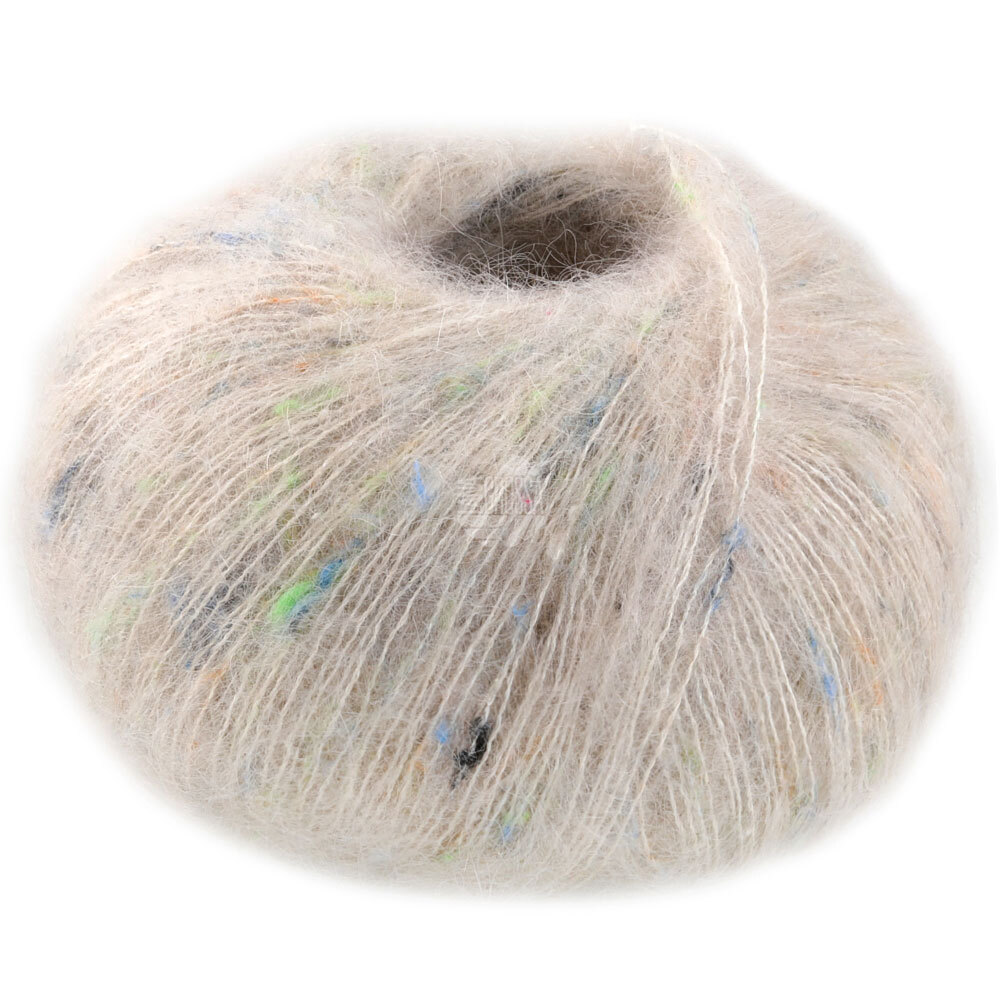 Lana Grossa 25 G Natural Superkid Tweed Mohair Wolle Stricken Seide 24 Farben - Foto 9